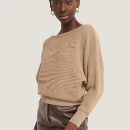 NA-KD Women Beige Solid Pullover-image-72