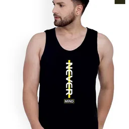 SLOWLORIS Pack Of 2 Cotton Basic Innerwear Vest SL26 ( OLIVE KEEP ) ( BLACK NVR )-BLACK-picture-57