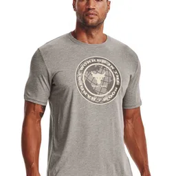 UNDER ARMOUR Project ROCK GLOBE Typographic Printed Relaxed Fit Short Sleeves T-Shirt-image-66