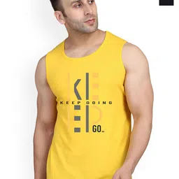 SLOWLORIS Pack Of 2 Printed Cotton  Vests- SL26 COMBO (LOUD BLACK) (KEEP YELLOW)-image-89