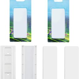 dhvsam Power Strip Holder Fixator, No Hole Plug-in Wall Socket Sticker Fixer, Loading 10 Kg Maximum, for Desk, Wall, WiFi Router, Remote Control, Paper Towel Box (White 2 Pcs) image 1