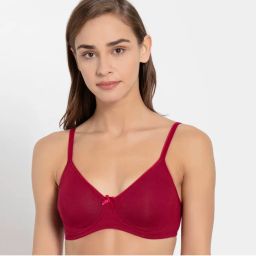 Jockey 1722 Wirefree Non Padded Cotton Elastane Everyday Bra - Beet Red-picture-11