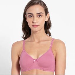 Jockey 1722 Wirefree Non Padded Cotton Elastane Everyday Bra - Heather Rose-picture-30