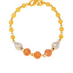 BHIMA 22K Hallmark 916 Purity Yellow Gold Cutting Ball Kids bracelet-image-35