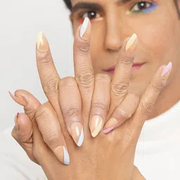LICK 28 Pieces False Stick-On Nails With Application Kit - Nude-32
