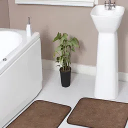 Florida 2 Pieces Brown Textured Anti-Skid Doormats-14