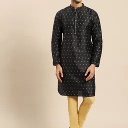 Amodh by Kisah Men Printed Kurta with Churidar Set-image-33