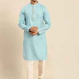 Amodh by Kisah Men Blue Kurta with Churidar-image-63