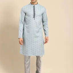 Amodh by Kisah Men Blue Kurta with Churidar-image-41
