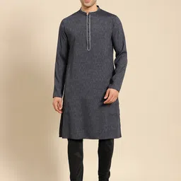 Amodh by Kisah Men Grey Kurta with Churidar-image-94