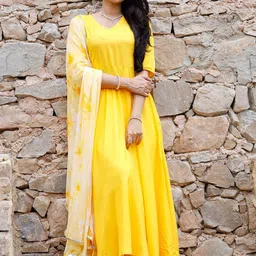 Thread & Button Women White Pure Cotton Kurta with Salwar & With Dupatta-image-69