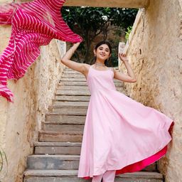 Thread & Button Women Empire Gotta Patti Pure Cotton Kurta with Trousers & With Dupatta-image-67