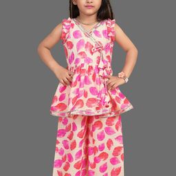 BAESD Girls Floral Printed Regular Kurta with Palazzos-17
