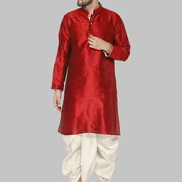 ROYAL KURTA Men Mandarin Collar Kurta with Dhoti Pants-picture-10