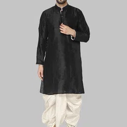 ROYAL KURTA Men Mandarin Collar Kurta with Dhoti Pants-picture-7