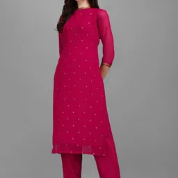 KALINI Floral Embroidered Sequinned Kurta With Trouser-39