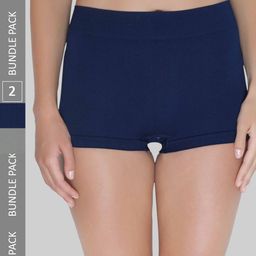 PLUMBURY Pack of 2 Seamless Anti Microbial Boy Shorts Briefs-image-4