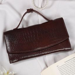 Teakwood Leathers Women Textured Leather Two Fold Wallet-55