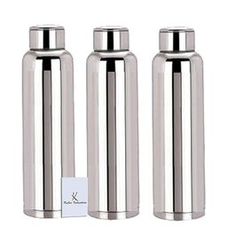 Kuber Industries Stainless Steel 3 Pcs Water Bottles-1L Each-picture-13