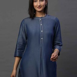 AURELIA Mandarin Collar Kurti-image-37