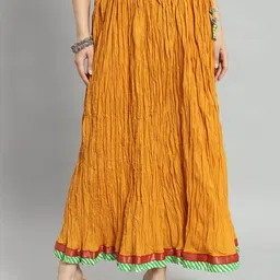 ZRI Pure Cotton Flared Maxi Skirt-picture-42