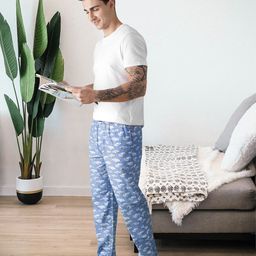The Indian Garage Co Men Blue & White Printed Lounge Pants SP18-LNGE03-08-image-37