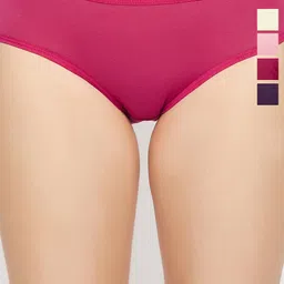 Curves By ZeroKaata Pack Of 5 Assorted Solid Cotton Briefs CZMLPO5ALIPTY47A-30