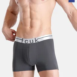 FCUK Pack Of 2 Mid-Rise Cotton Short Trunk MERSEY-TASPHALT-BLUE DEPTHS-picture-29