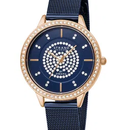 STRAND BY OBAKU Women Blue Brass Embellished Dial & Blue Straps Analogue Watch S711LXVLML-image-36