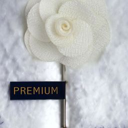 PELUCHE Unisex White Floral Brawny Delicacy Floral Lapel Pin-image-46