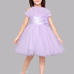 Pink Chick Girls Ruffled Tulle Net Fit & Flare Dress-image-97