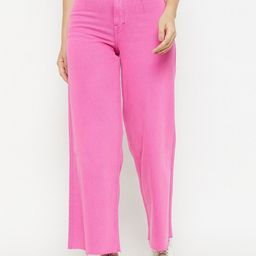 Madame Women Wide Leg Mid-Rise Cotton Jeans-image-48