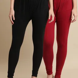 KEX Pack Of 2 Churidar-Length Leggings-picture-14