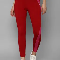 Allen Solly Woman Women Red Colourblocked Tights-image-18