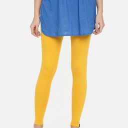 TWIN BIRDS Women Yellow Solid Ankle-Length Leggings-image-46