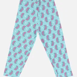 Bodycare Girls Blue & Pink Printed Cotton Leggings-image-88