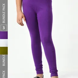 BAESD Girls Pack Of 3 Ankle Length Leggings-image-89