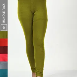 BAESD Girls Pack Of 6 Ankle Length Cotton Leggings-image-86