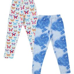 Doodle Girls Pack Of 2 Printed Ankle Length Leggings-image-66