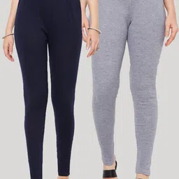 Clora Creation Pack Of 2 Wool Ankle Length Leggings-image-57
