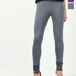 BAESD Pack Of 3 Bottom Printed Slim-Fit Cotton Lycra Churidar Length Leggings-picture-21