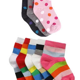 FOOTPRINTS Kids Pack Of 8 Above Ankle-Length Socks-72