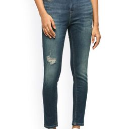 Pepe Jeans Women Skinny Fit High-Rise Mildly Distressed Light Fade Stretchable Jeans-picture-36