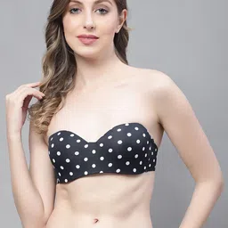 PrettyCat Polka Dot Underwired Lightly Padded All Day Comfort Balconette Bra-image-70