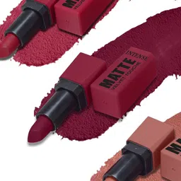 FORFOR Set of 3 Intense Matte Waterproof & Long Lasting Lipstick - 3.5 g each-13