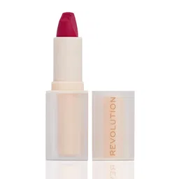 Makeup Revolution London Lip Allure Smudge-Proof Soft Satin Lipstick - Material Girl Wine-53