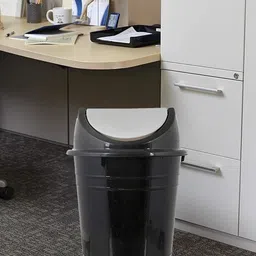 Kuber Industries 2 Pcs Black & Blue Swing Dustbins - 10 L Each-21