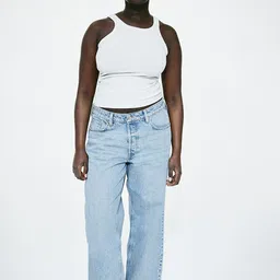 H&M Women Curvy Fit Baggy Low Pure Cotton Jeans-image-97