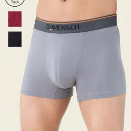 DAMENSCH Pack Of 3 Deo-Cotton Anti Bacterial Deodorizing Trunks DAM-CTS-T-IRB-DRG-SWB-picture-29