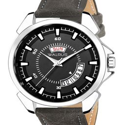 Walrus Men Set Of 2 Brass Printed Dial & Straps Analogue Leather Watch WWTM-NXN-III-020207-75